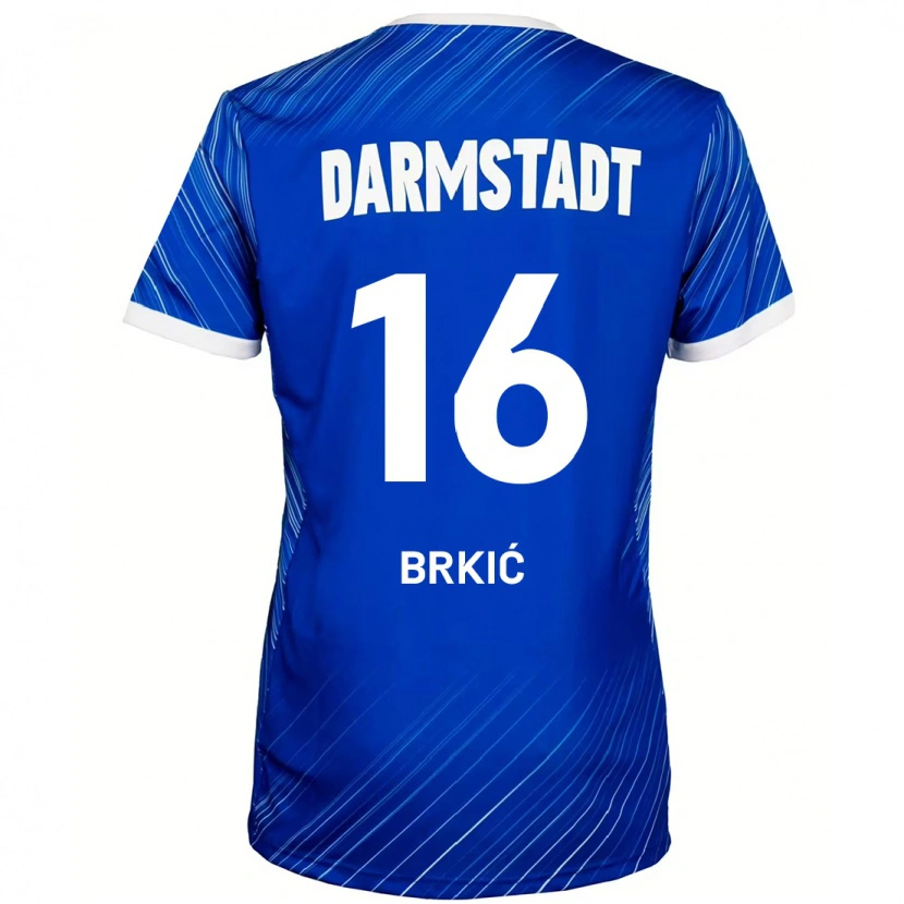 Danxen Kinderen Amar Brkić #16 Blauw Wit Thuisshirt Thuistenue 2024/25 T-Shirt