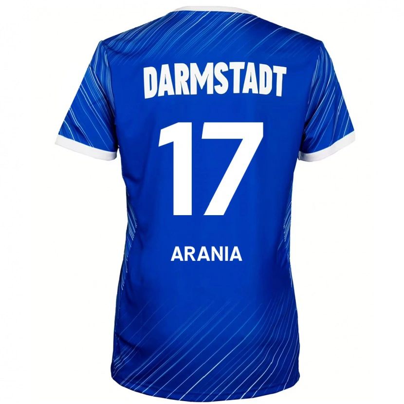 Danxen Kinderen Asaf Arania #17 Blauw Wit Thuisshirt Thuistenue 2024/25 T-Shirt