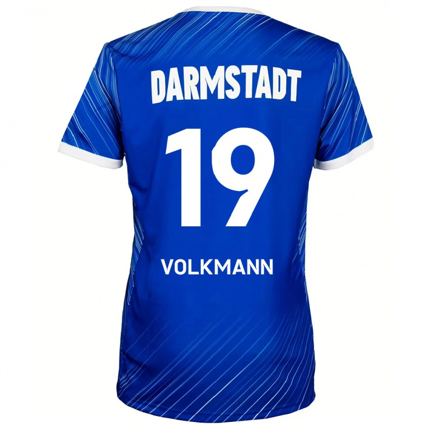 Danxen Kinderen Japhet Volkmann #19 Blauw Wit Thuisshirt Thuistenue 2024/25 T-Shirt