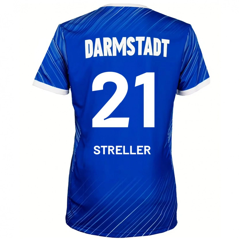 Danxen Kinderen Till Streller #21 Blauw Wit Thuisshirt Thuistenue 2024/25 T-Shirt