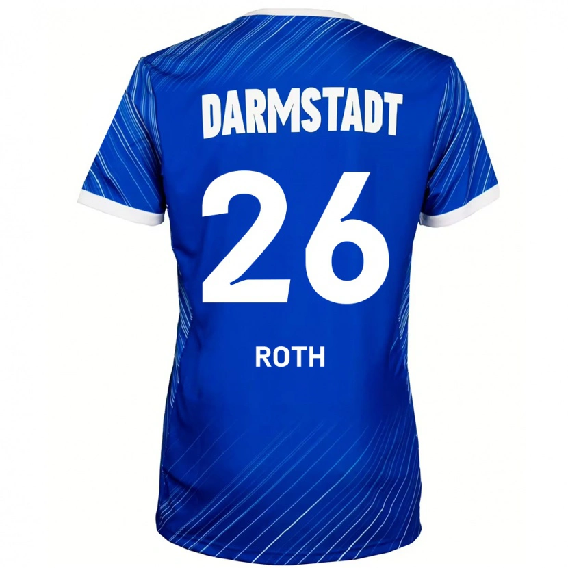 Danxen Kinderen Maximilian Roth #26 Blauw Wit Thuisshirt Thuistenue 2024/25 T-Shirt