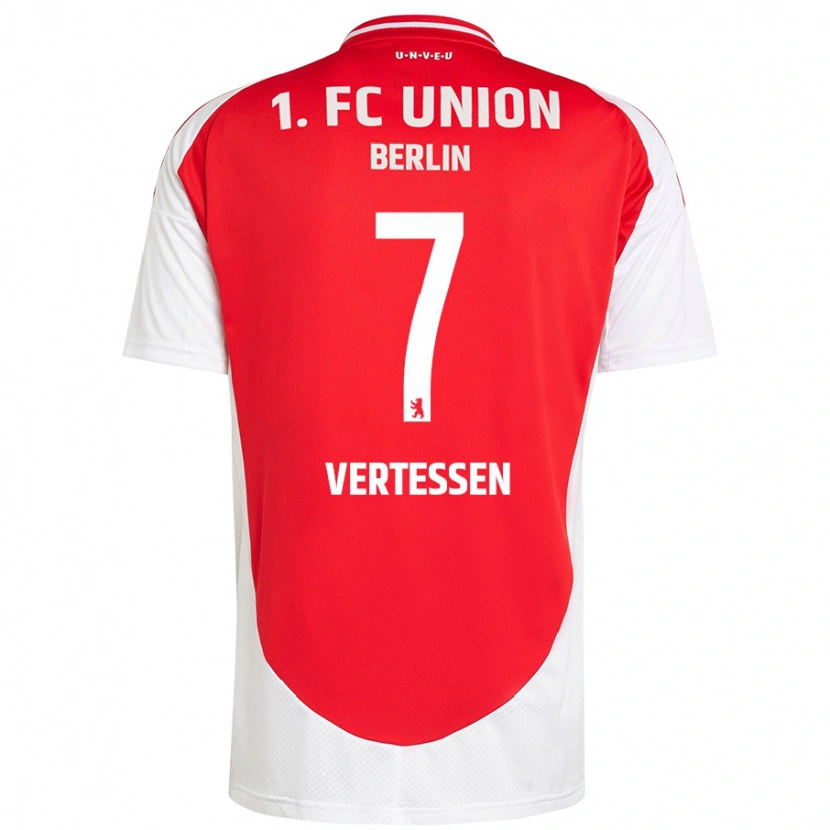 Danxen Kinderen Yorbe Vertessen #7 Rood Wit Thuisshirt Thuistenue 2024/25 T-Shirt