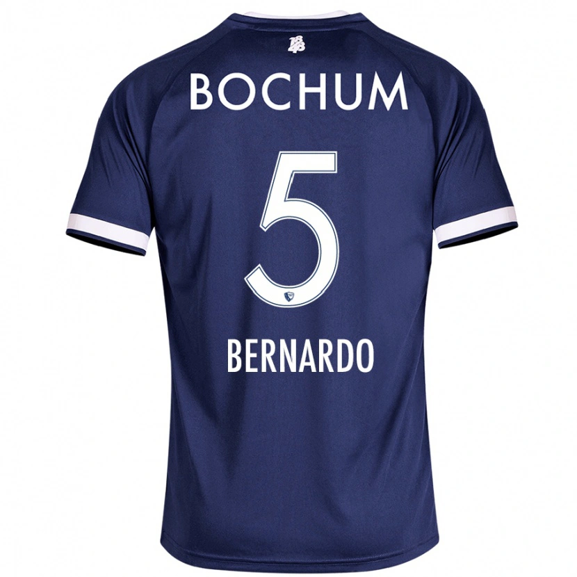 Danxen Kinderen Bernardo #5 Donkerblauw Thuisshirt Thuistenue 2024/25 T-Shirt