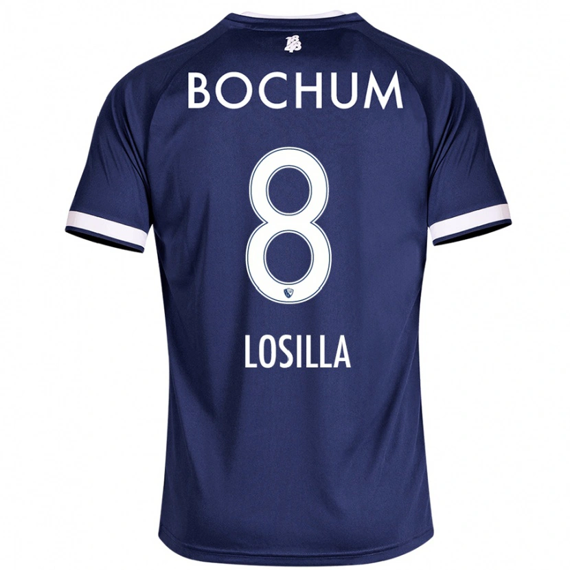 Danxen Kinderen Anthony Losilla #8 Donkerblauw Thuisshirt Thuistenue 2024/25 T-Shirt