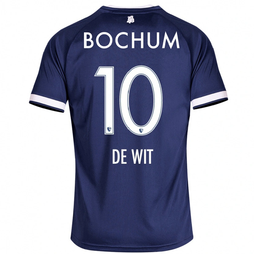 Danxen Kinderen Dani De Wit #10 Donkerblauw Thuisshirt Thuistenue 2024/25 T-Shirt