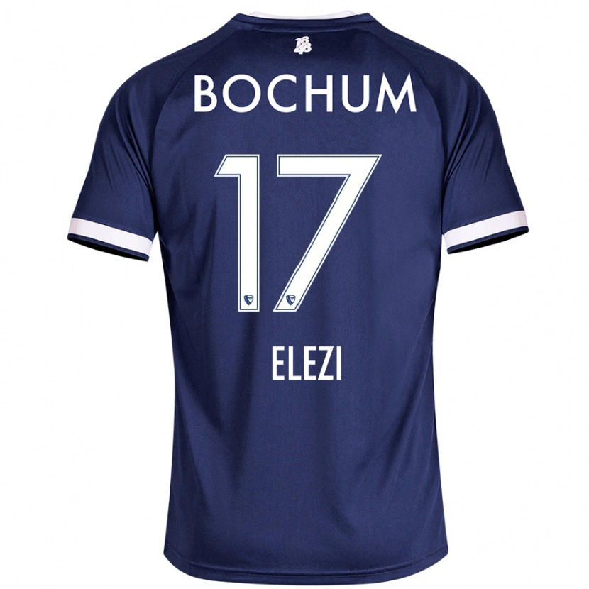 Danxen Kinderen Agon Elezi #17 Donkerblauw Thuisshirt Thuistenue 2024/25 T-Shirt