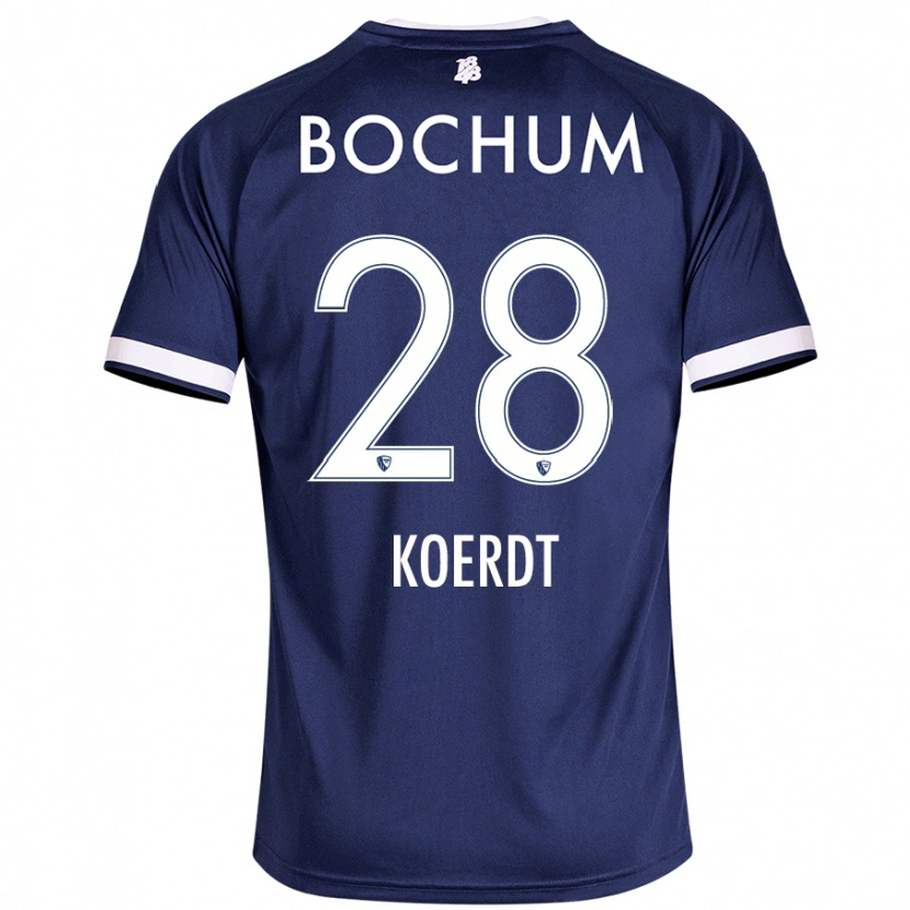 Danxen Kinderen Lennart Koerdt #28 Donkerblauw Thuisshirt Thuistenue 2024/25 T-Shirt