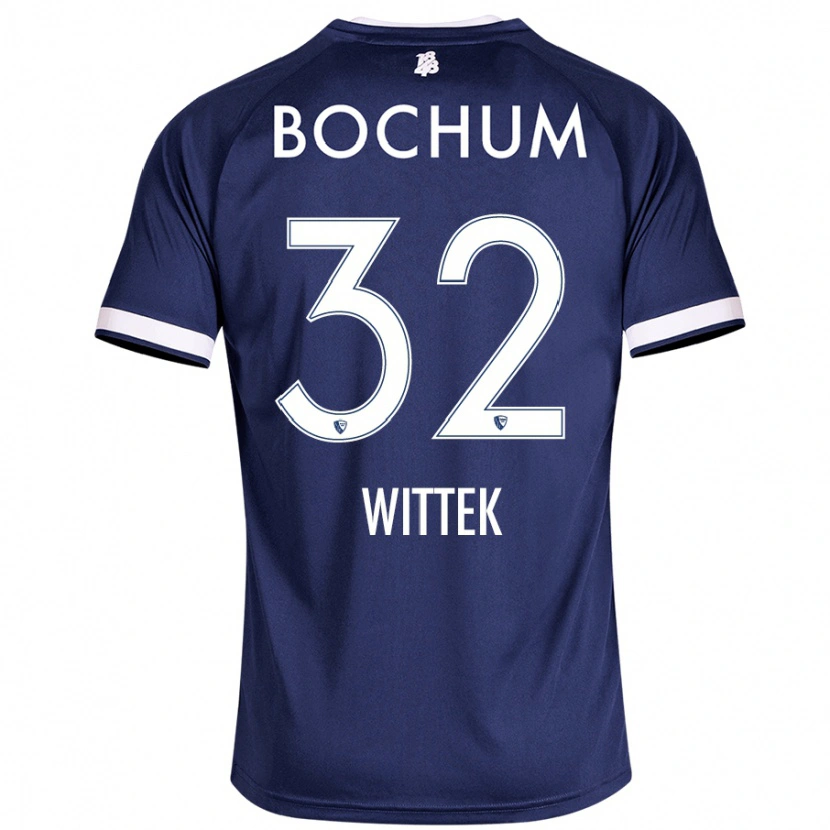 Danxen Kinderen Maximilian Wittek #32 Donkerblauw Thuisshirt Thuistenue 2024/25 T-Shirt