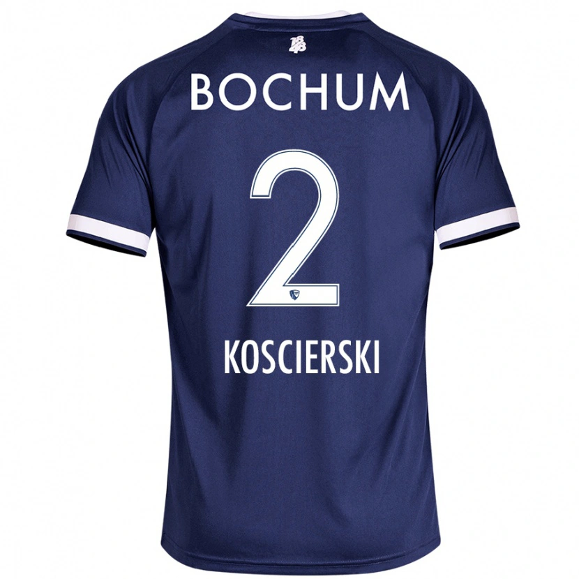 Danxen Kinderen Kacper Koscierski #2 Donkerblauw Thuisshirt Thuistenue 2024/25 T-Shirt