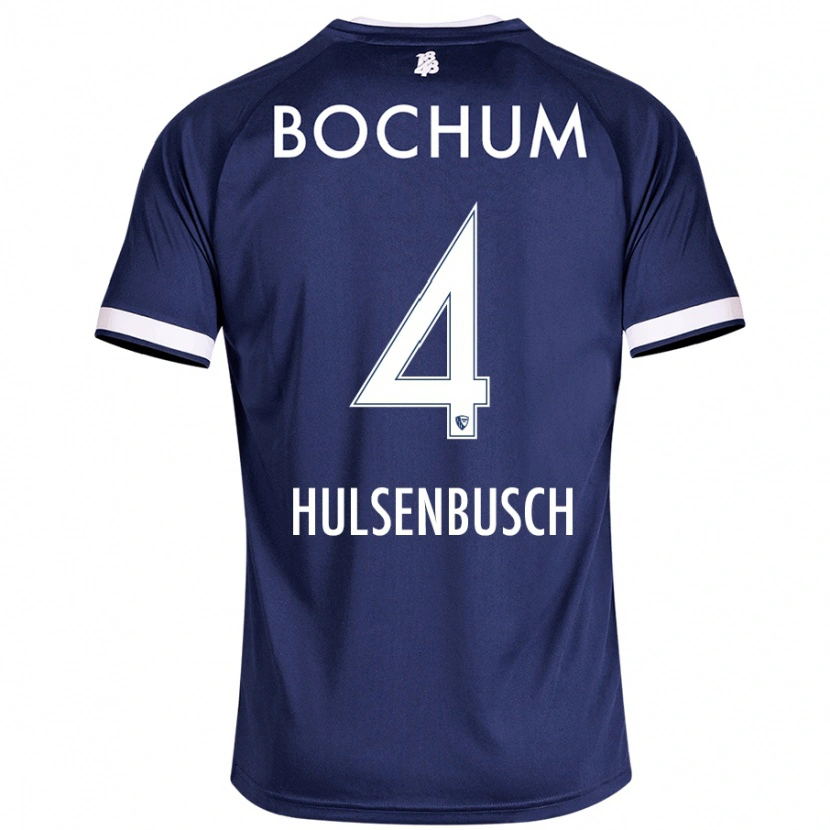 Danxen Kinderen Daniel Hülsenbusch #4 Donkerblauw Thuisshirt Thuistenue 2024/25 T-Shirt