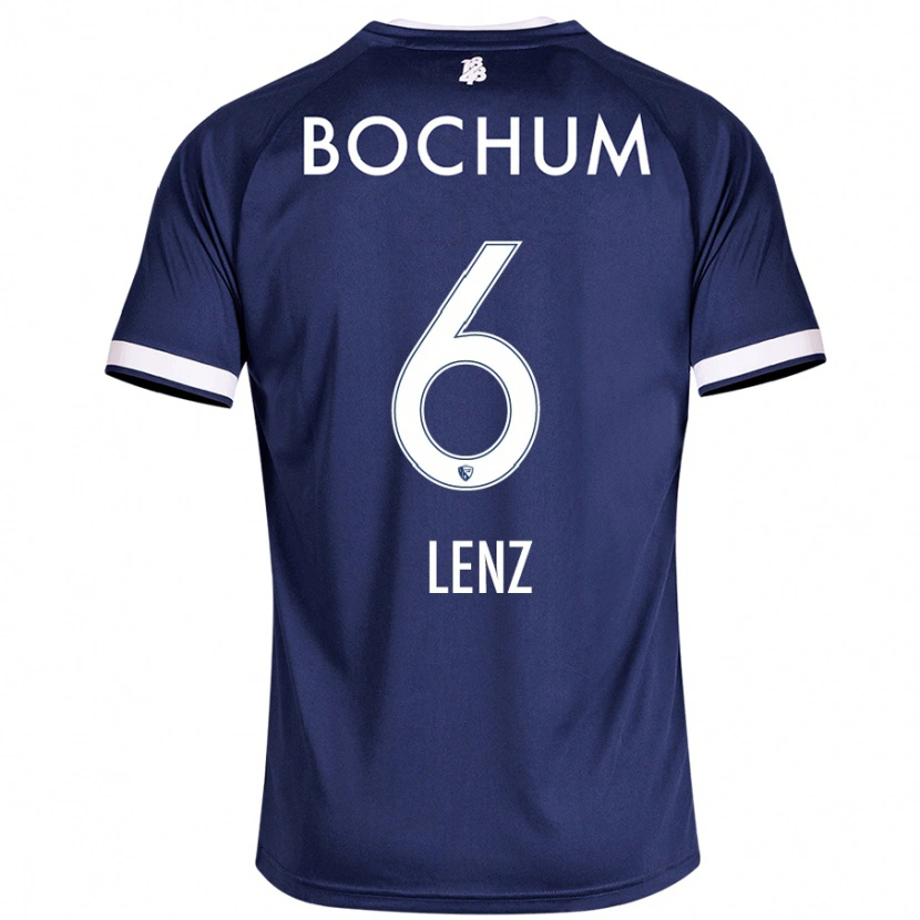 Danxen Kinderen Cajetan Lenz #6 Donkerblauw Thuisshirt Thuistenue 2024/25 T-Shirt