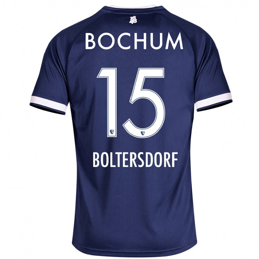 Danxen Kinderen Sebastian Boltersdorf #15 Donkerblauw Thuisshirt Thuistenue 2024/25 T-Shirt