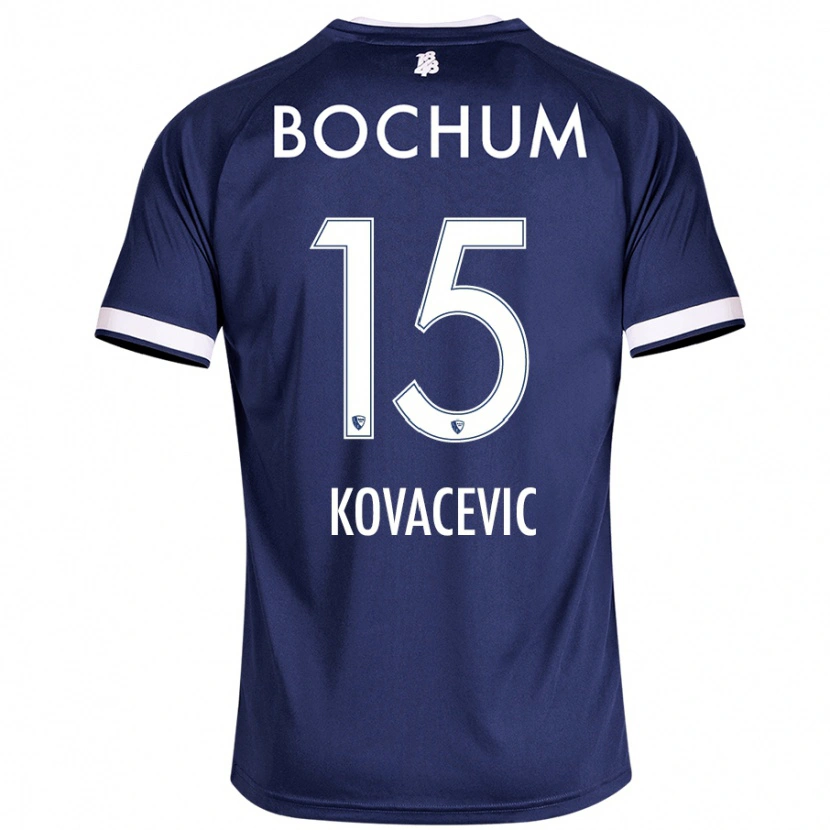 Danxen Kinderen Elhan Kovacevic #15 Donkerblauw Thuisshirt Thuistenue 2024/25 T-Shirt