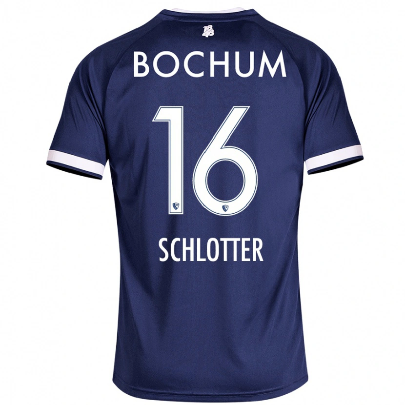 Danxen Kinderen Joel Schlotter #16 Donkerblauw Thuisshirt Thuistenue 2024/25 T-Shirt