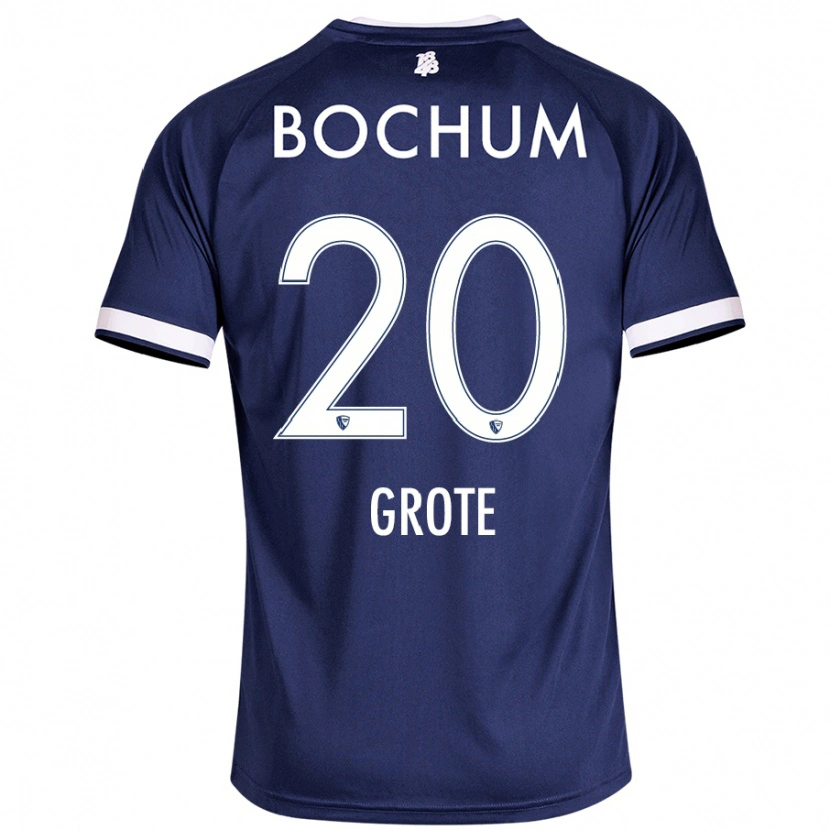 Danxen Kinderen Dennis Grote #20 Donkerblauw Thuisshirt Thuistenue 2024/25 T-Shirt