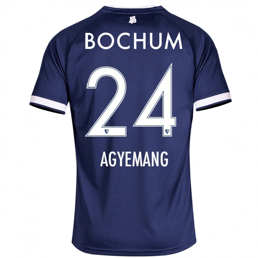 Danxen Kinderen Donovan Agyemang #24 Donkerblauw Thuisshirt Thuistenue 2024/25 T-Shirt