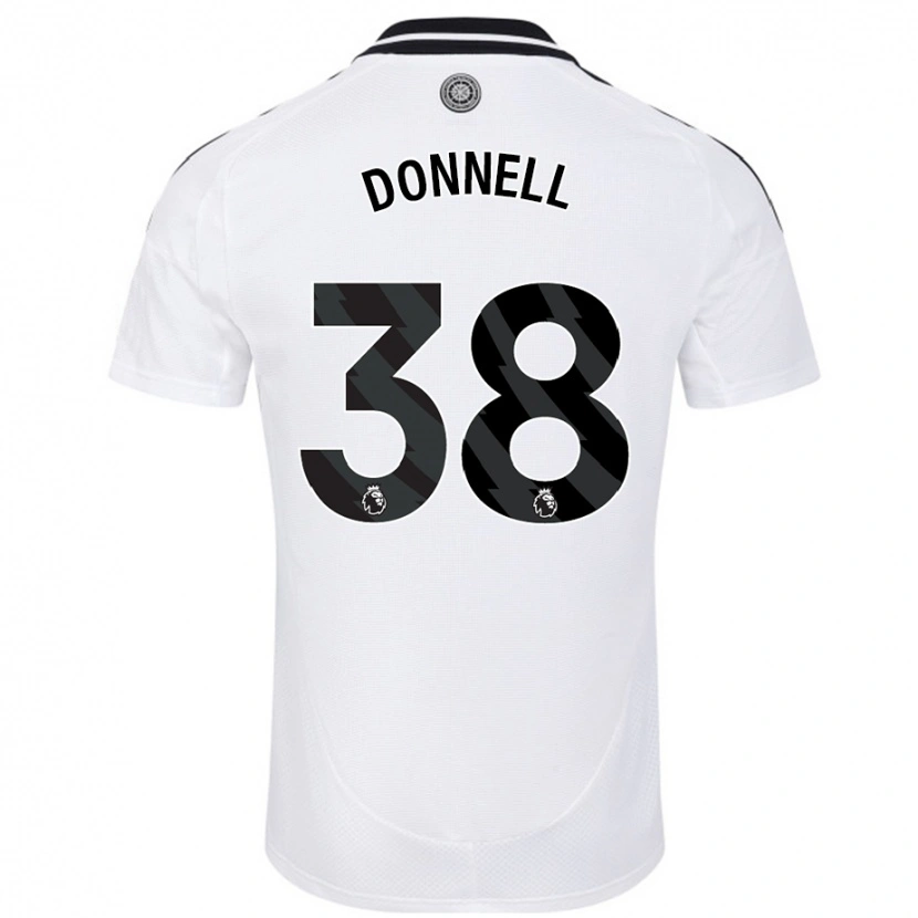 Danxen Kinderen Chris Donnell #38 Wit Thuisshirt Thuistenue 2024/25 T-Shirt