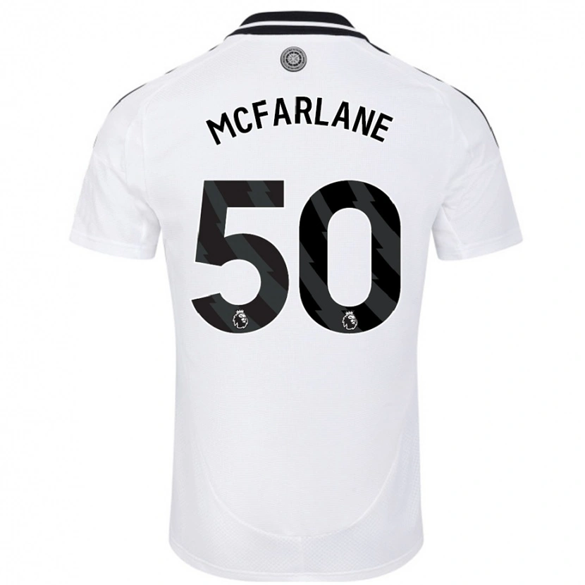 Danxen Kinderen Callum Mcfarlane #50 Wit Thuisshirt Thuistenue 2024/25 T-Shirt