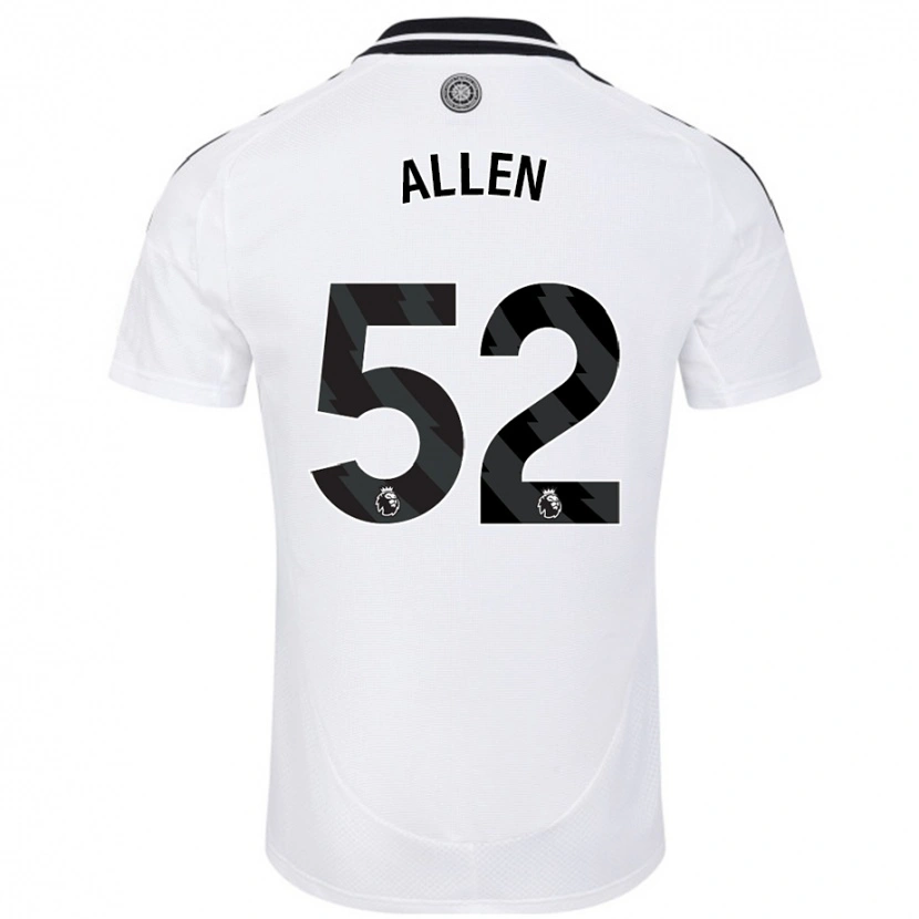 Danxen Kinderen Michael Allen #52 Wit Thuisshirt Thuistenue 2024/25 T-Shirt