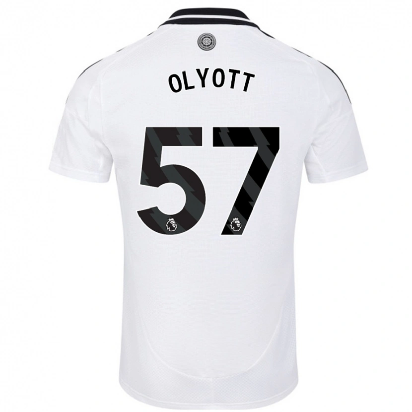 Danxen Kinderen Tom Olyott #57 Wit Thuisshirt Thuistenue 2024/25 T-Shirt