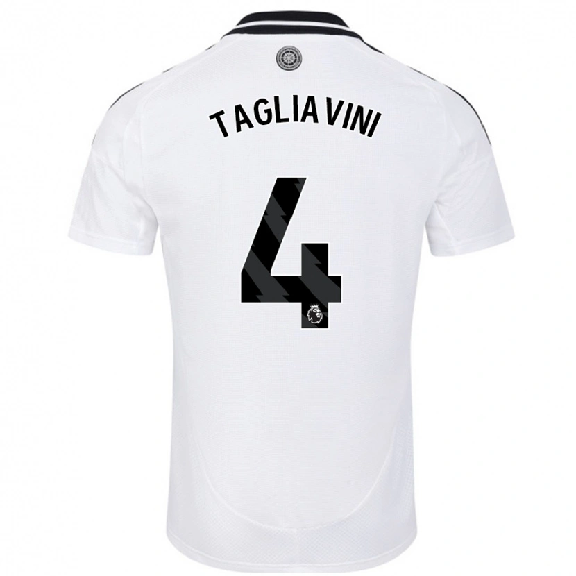 Danxen Kinderen Ella Tagliavini #4 Wit Thuisshirt Thuistenue 2024/25 T-Shirt