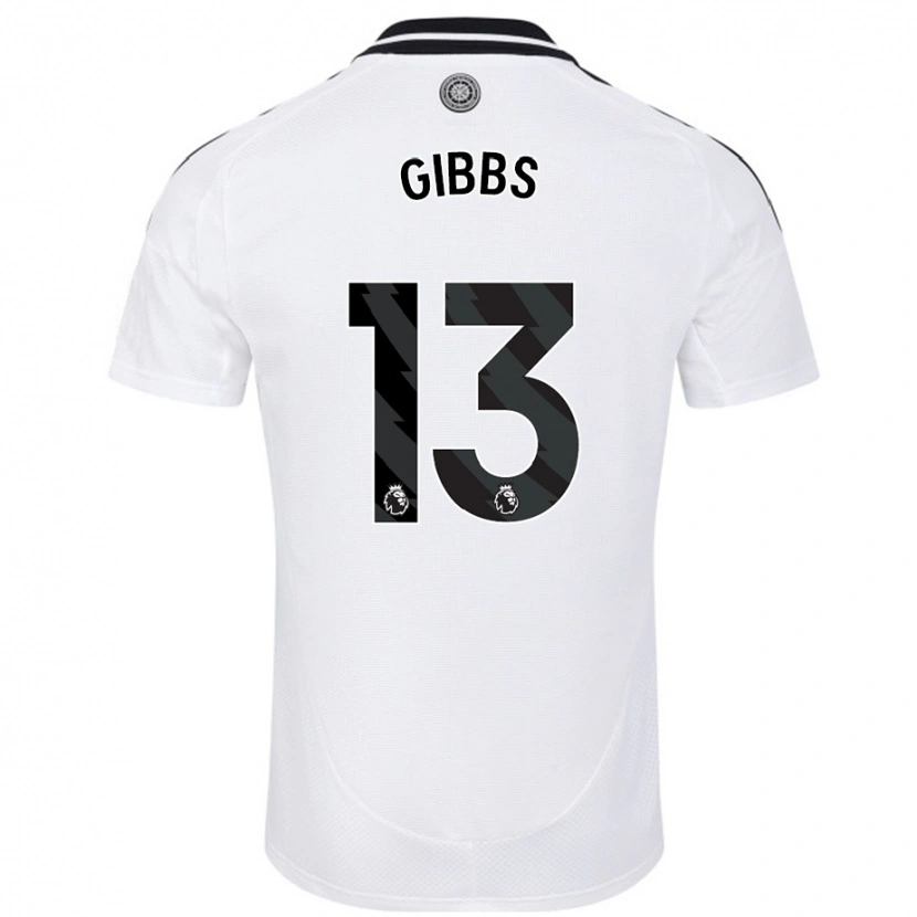 Danxen Kinderen Frankie Gibbs #13 Wit Thuisshirt Thuistenue 2024/25 T-Shirt