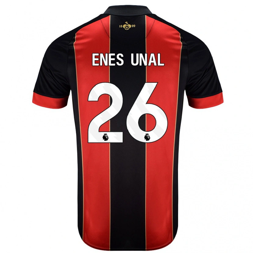 Danxen Kinderen Enes Ünal #26 Rood Zwart Thuisshirt Thuistenue 2024/25 T-Shirt