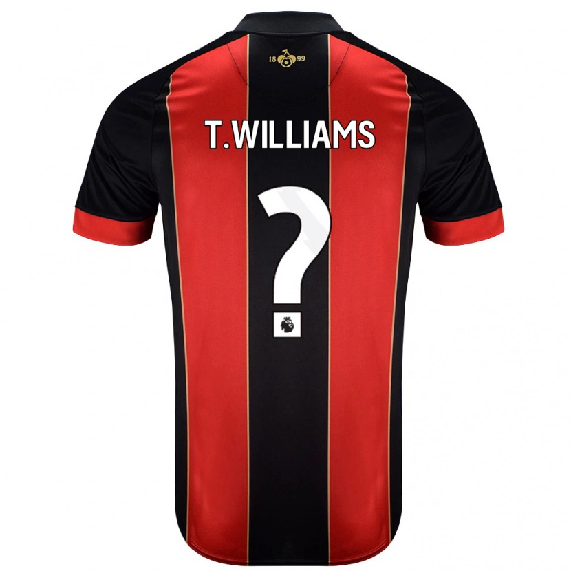 Danxen Kinderen Toure Williams #0 Rood Zwart Thuisshirt Thuistenue 2024/25 T-Shirt