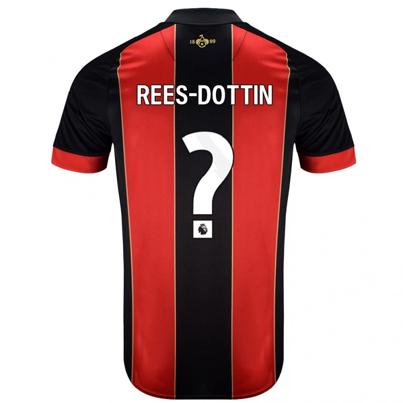 Danxen Kinderen Remy Rees-Dottin #0 Rood Zwart Thuisshirt Thuistenue 2024/25 T-Shirt