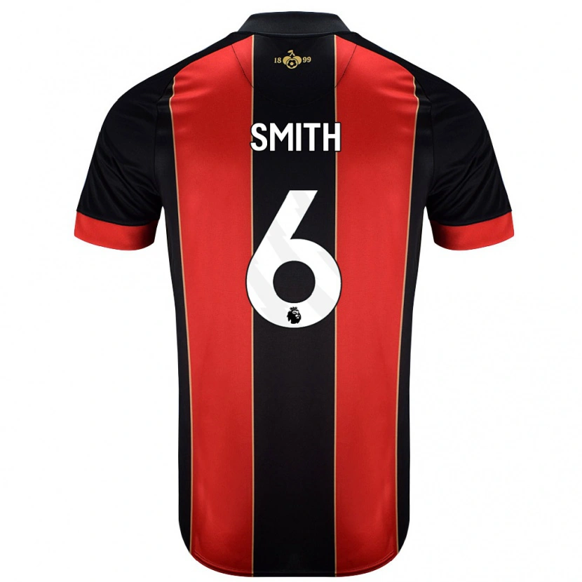 Danxen Kinderen Maisy Smith #6 Rood Zwart Thuisshirt Thuistenue 2024/25 T-Shirt