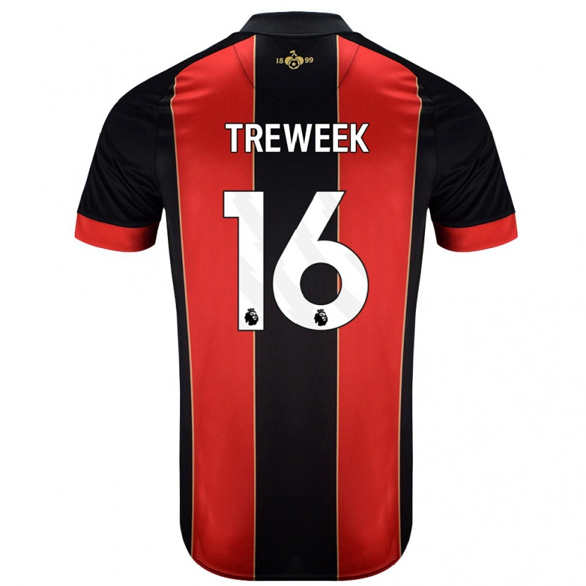 Danxen Kinderen Jess Treweek #16 Rood Zwart Thuisshirt Thuistenue 2024/25 T-Shirt