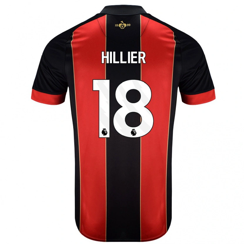 Danxen Kinderen Gemma Hillier #18 Rood Zwart Thuisshirt Thuistenue 2024/25 T-Shirt