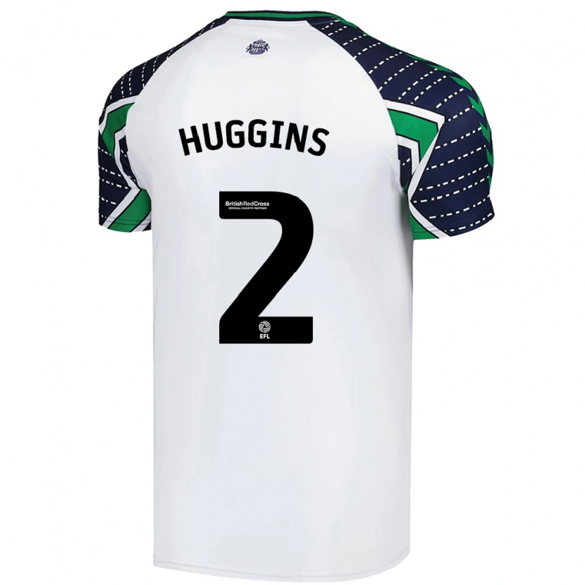 Danxen Kinderen Niall Huggins #2 Wit Uitshirt Uittenue 2024/25 T-Shirt