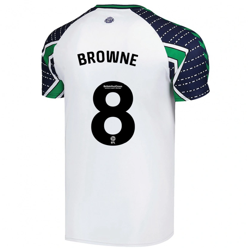 Danxen Kinderen Alan Browne #8 Wit Uitshirt Uittenue 2024/25 T-Shirt