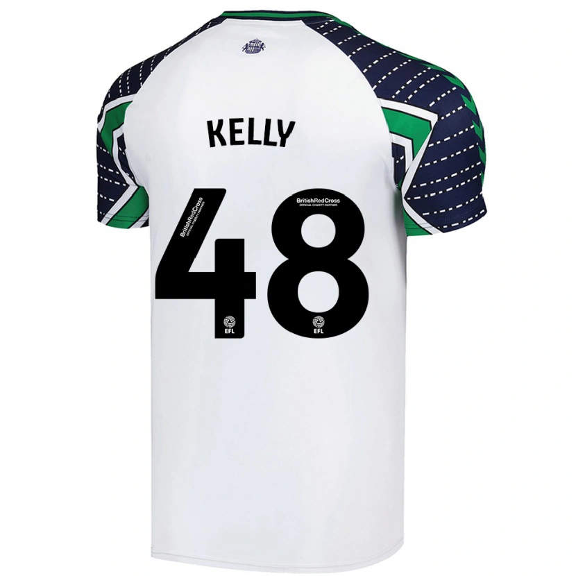 Danxen Kinderen Caden Kelly #48 Wit Uitshirt Uittenue 2024/25 T-Shirt