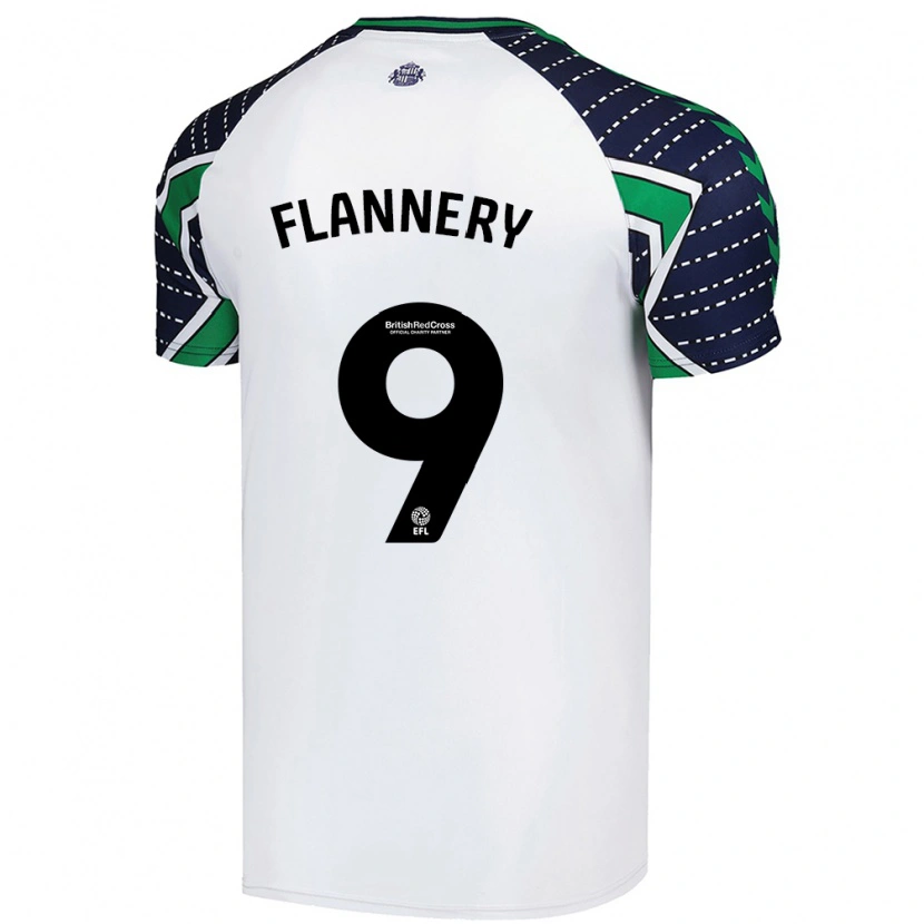 Danxen Kinderen Keira Flannery #9 Wit Uitshirt Uittenue 2024/25 T-Shirt