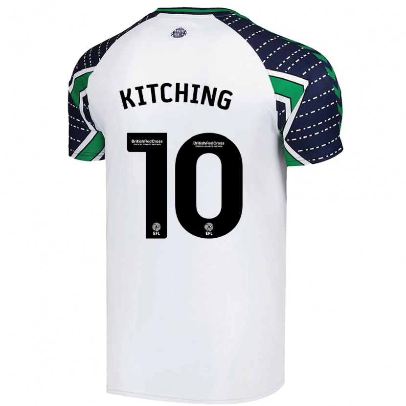 Danxen Kinderen Katie Kitching #10 Wit Uitshirt Uittenue 2024/25 T-Shirt