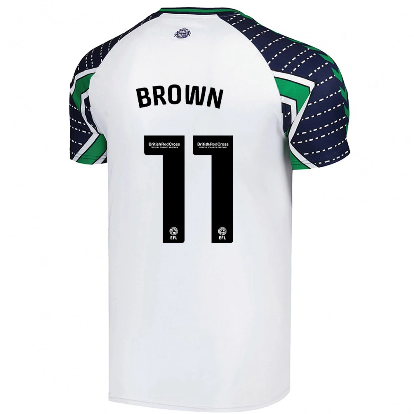 Danxen Kinderen Jessica Brown #11 Wit Uitshirt Uittenue 2024/25 T-Shirt