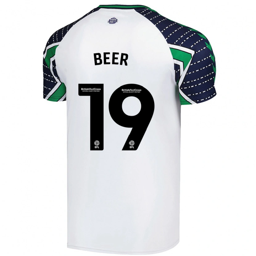 Danxen Kinderen Megan Beer #19 Wit Uitshirt Uittenue 2024/25 T-Shirt