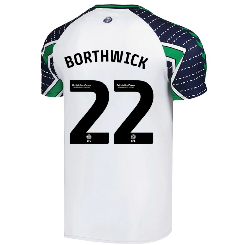 Danxen Kinderen Megan Borthwick #22 Wit Uitshirt Uittenue 2024/25 T-Shirt