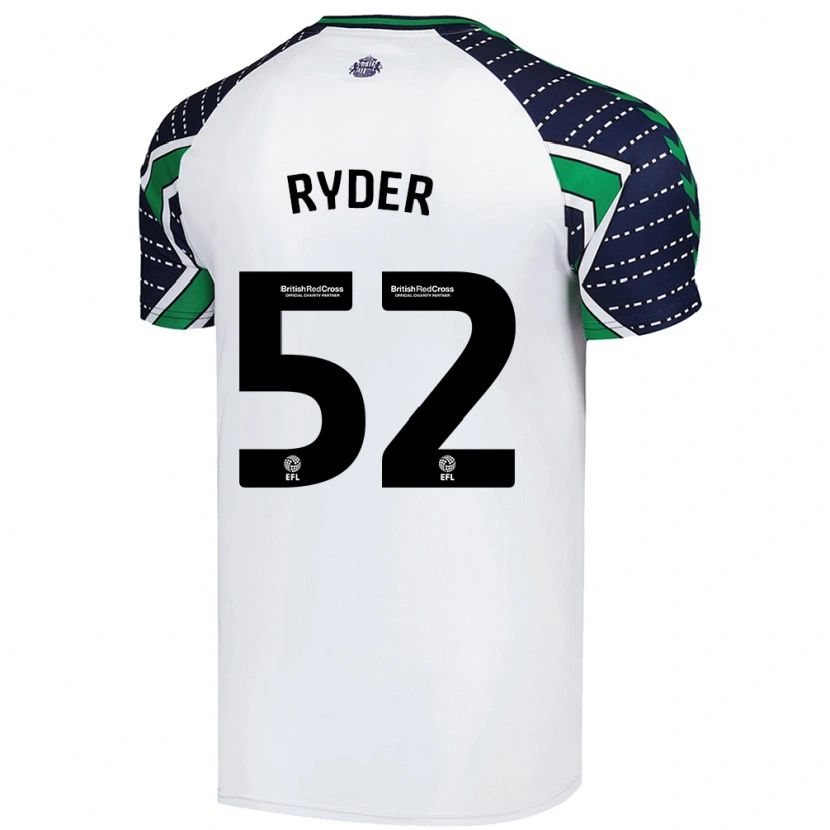 Danxen Kinderen Joe Ryder #52 Wit Uitshirt Uittenue 2024/25 T-Shirt