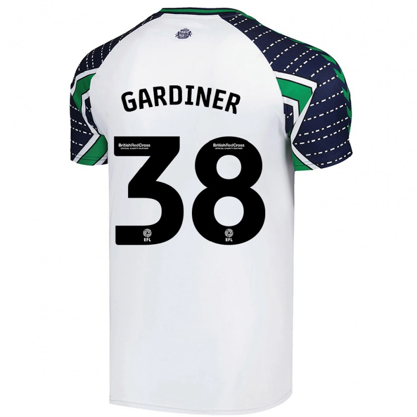 Danxen Kinderen Harry Gardiner #38 Wit Uitshirt Uittenue 2024/25 T-Shirt