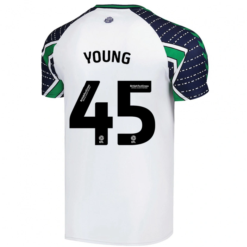 Danxen Kinderen Matthew Young #45 Wit Uitshirt Uittenue 2024/25 T-Shirt