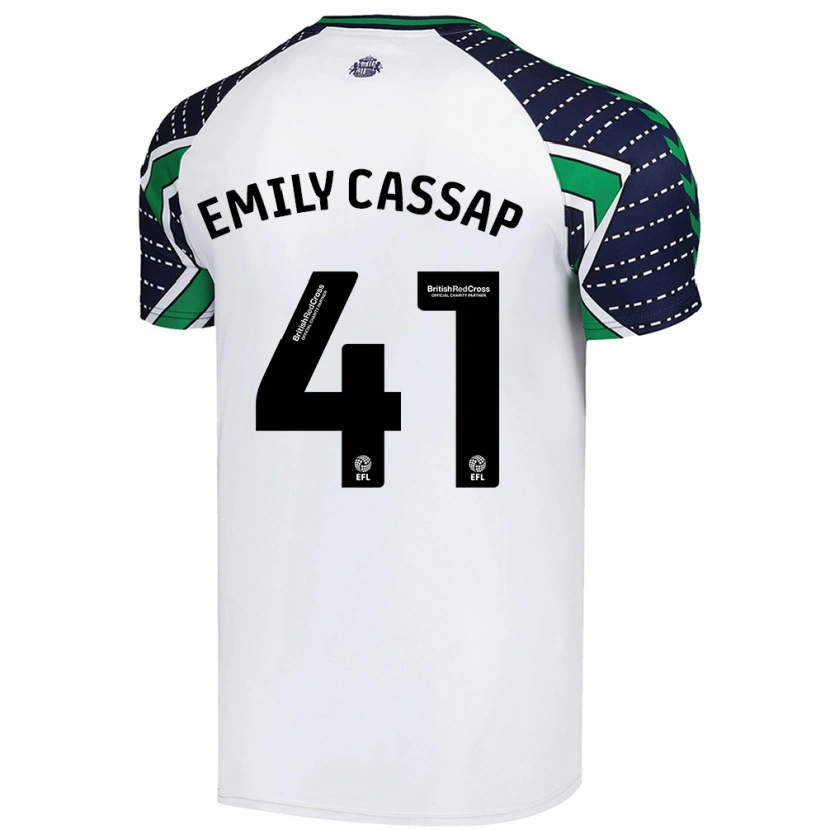 Danxen Kinderen Emily Cassap #41 Wit Uitshirt Uittenue 2024/25 T-Shirt