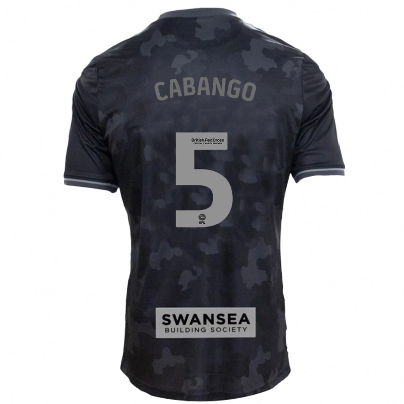 Danxen Kinderen Ben Cabango #5 Zwart Uitshirt Uittenue 2024/25 T-Shirt