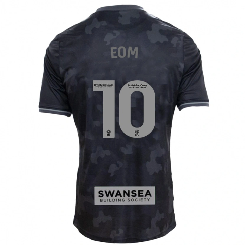 Danxen Kinderen Ji-Sung Eom #10 Zwart Uitshirt Uittenue 2024/25 T-Shirt