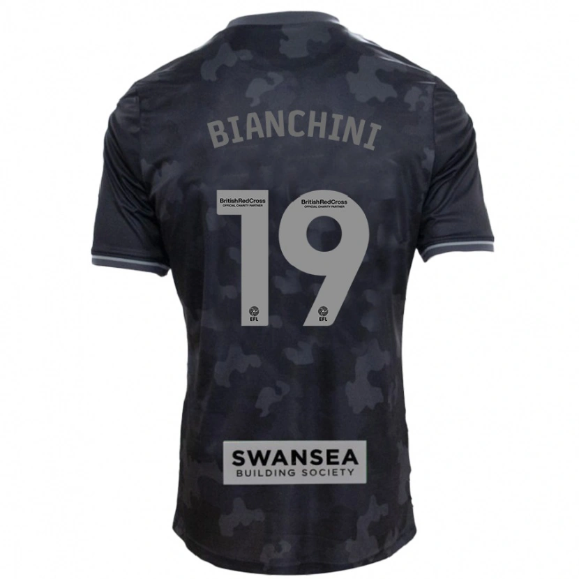 Danxen Kinderen Florian Bianchini #19 Zwart Uitshirt Uittenue 2024/25 T-Shirt