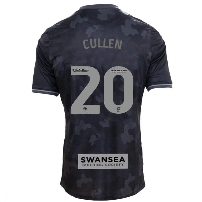 Danxen Kinderen Liam Cullen #20 Zwart Uitshirt Uittenue 2024/25 T-Shirt