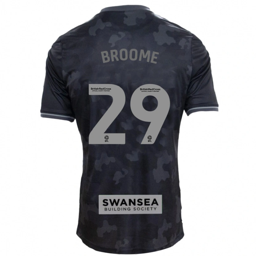 Danxen Kinderen Nathan Broome #29 Zwart Uitshirt Uittenue 2024/25 T-Shirt