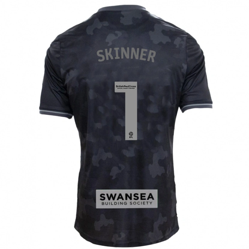 Danxen Kinderen Claire Skinner #1 Zwart Uitshirt Uittenue 2024/25 T-Shirt